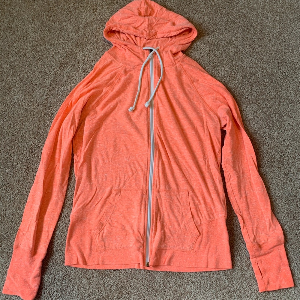 SO Brand Neon Orange Zip Up Hoodie